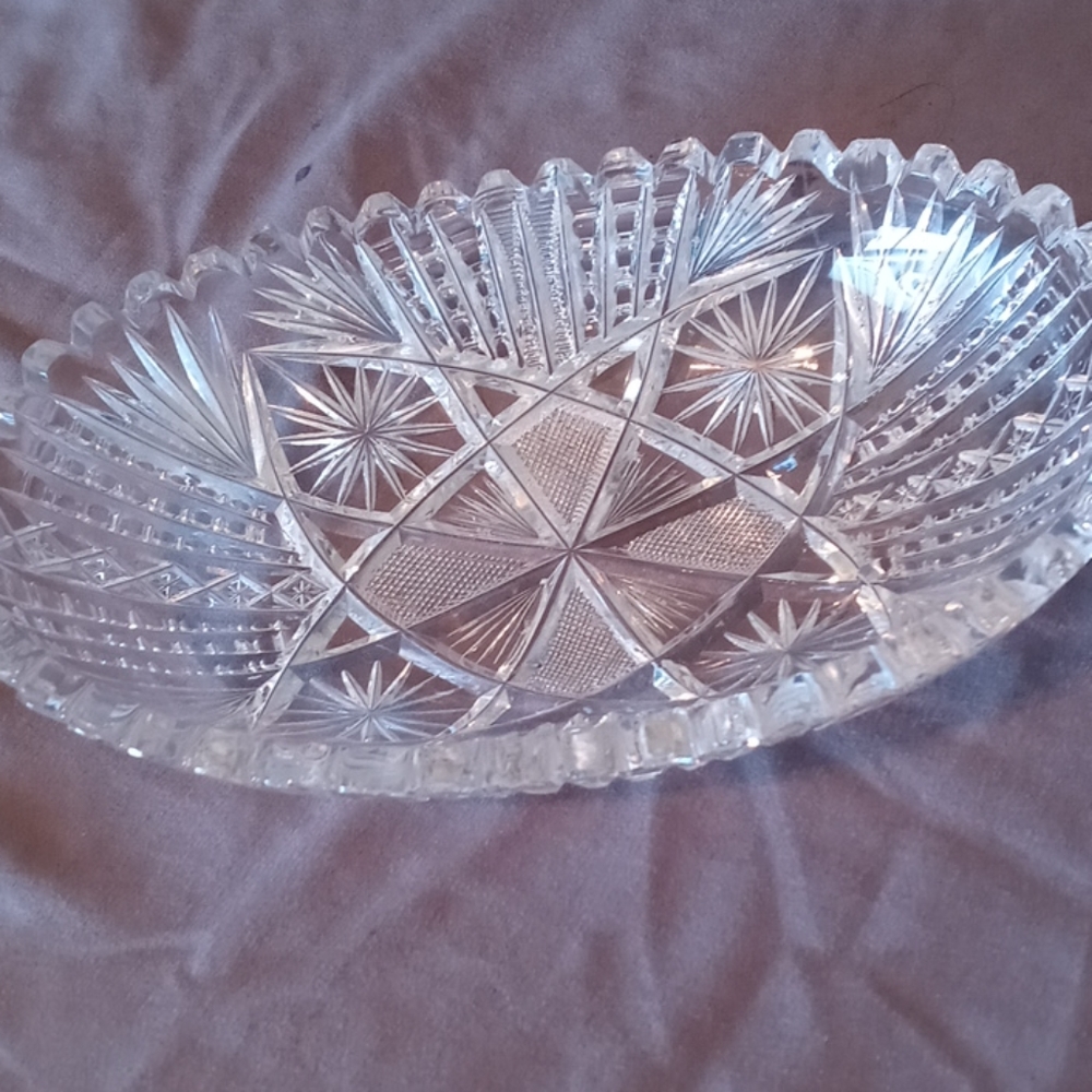Vintage Lead Crystal Candy Dish